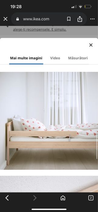 Cadru de pat +somiera SNIGLAR