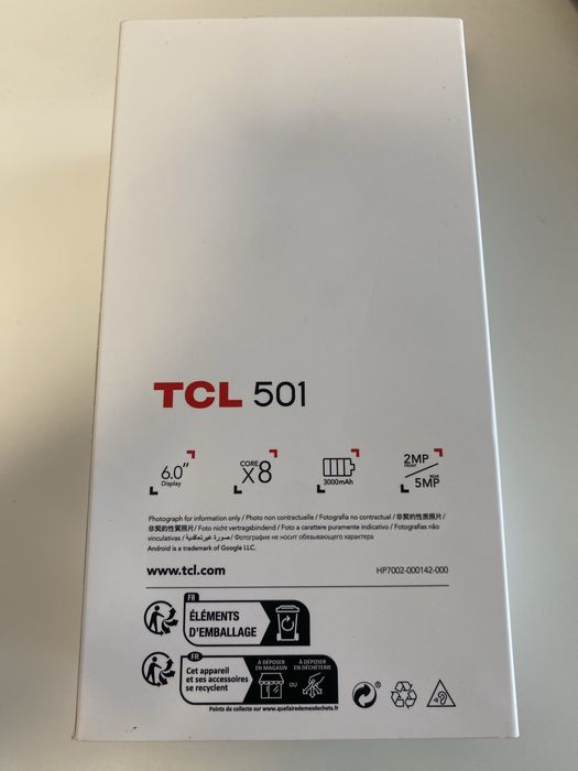 Telefon TCL 501 4G Dual Sim Prime Black NOU in cutie sigilat