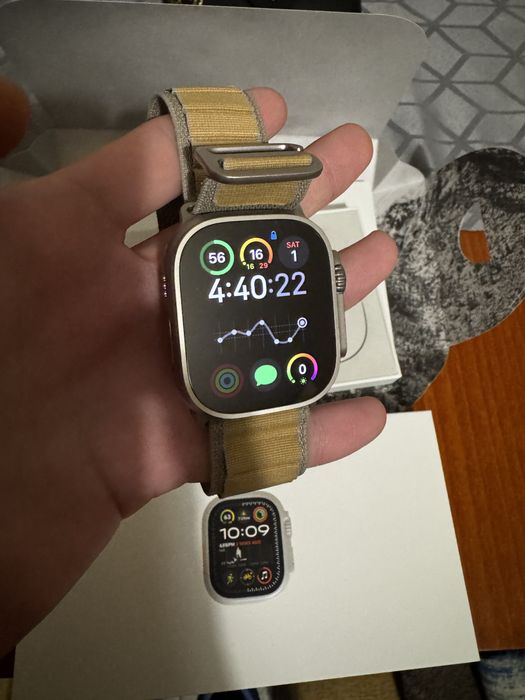 Apple - Watch Ultra2 v2 Cell, 49 mm, M, Natural Titanlum Tan Alpine Loop