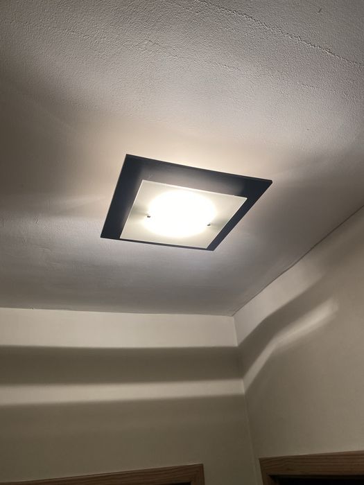 Plafoniera sticla si lemn