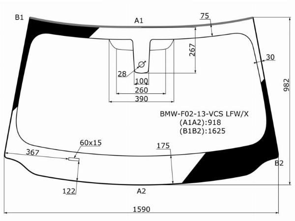 Стекло лобовое Bmw 730
