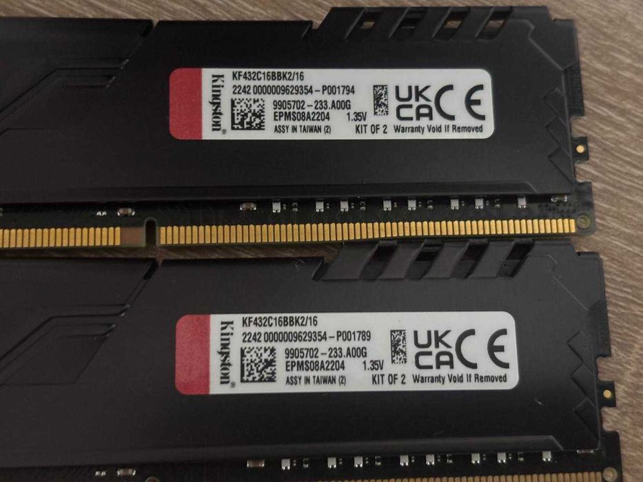 Рам памет Kingston FURY Beast Black DDR4 16GB 3200Mhz