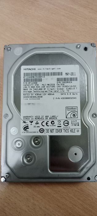 3 Тб жёсткий диск hdd