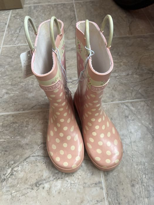 Сапоги резиновые для девочек бренд Mothercare