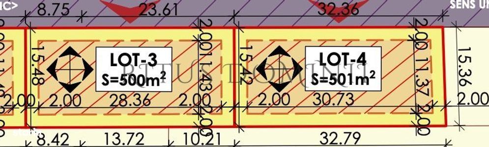 Teren Intravilan, Sânmartin, 500mp, 32ml deschidere