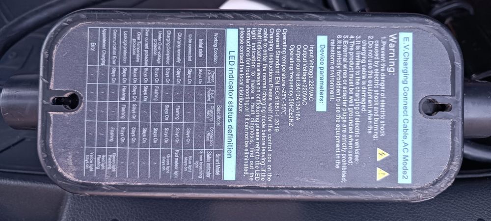 Кабель для зарядки электромобиля