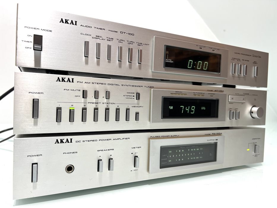 Amplificator AKAI PA-W04, Audio-Timer Akai DT-100, Tuner Akai AT-V04