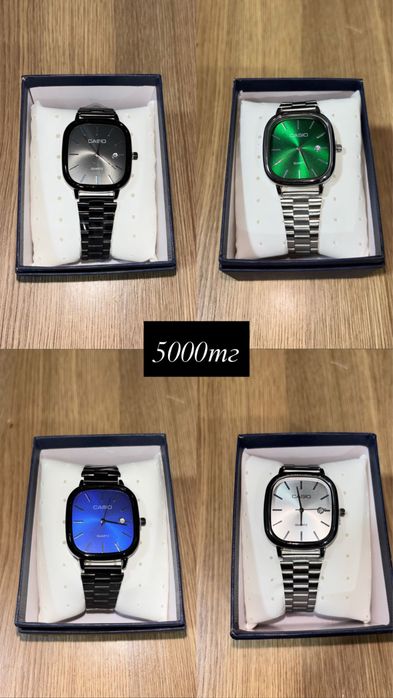 Часы Casio — новые, оригинальный дизайн, 5 расцветок