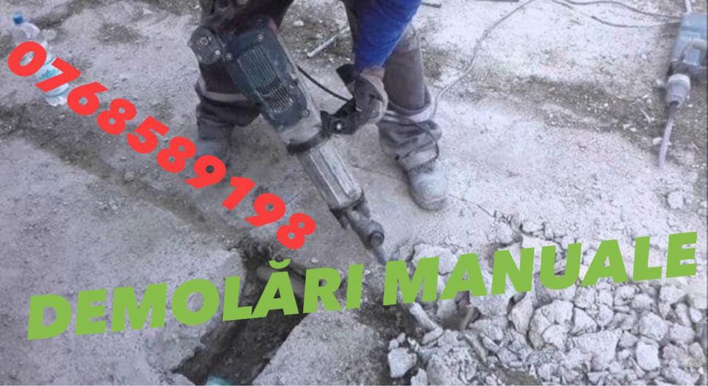 Transport moloz gunoi  mobila avem si manipulanti demolari manuale