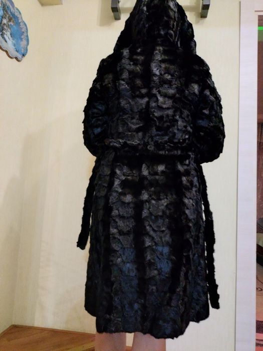 Шуба из лобиков норки