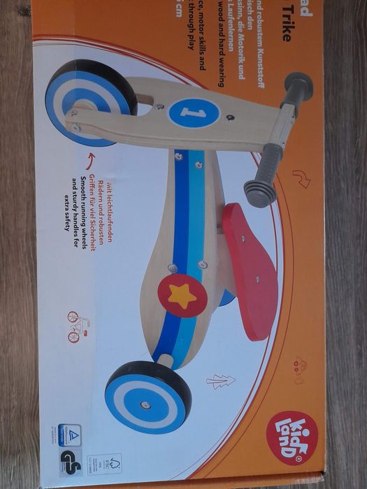 Ново колело за бутане/дървено колело за баланс 1+