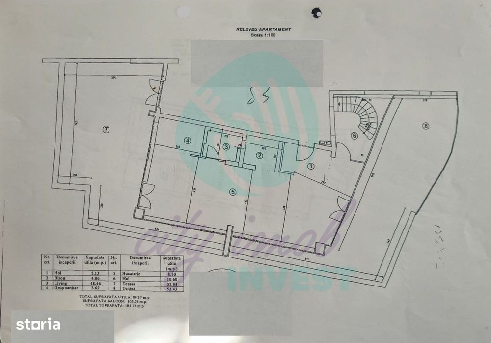 Penthouse Unic cu Terase de 100 mp