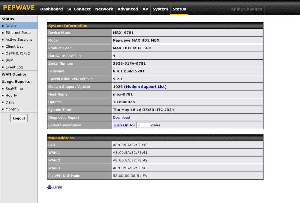 Router Peplink MAX HD2 MBX 5G