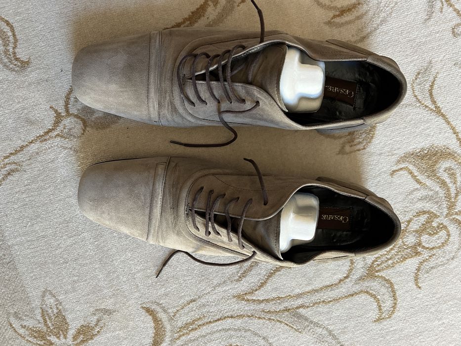 Мъжки обувки Cesare Paciotti бежов велур