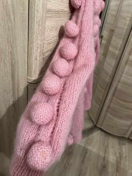 Кардиган из 100% мохера, чистая шерсть