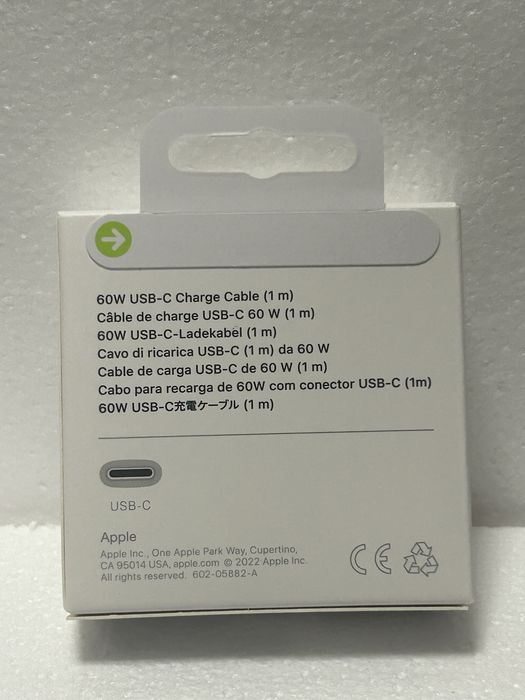 Оригинален Apple кабел 60W С-C за iPhone / MacBook (1м)