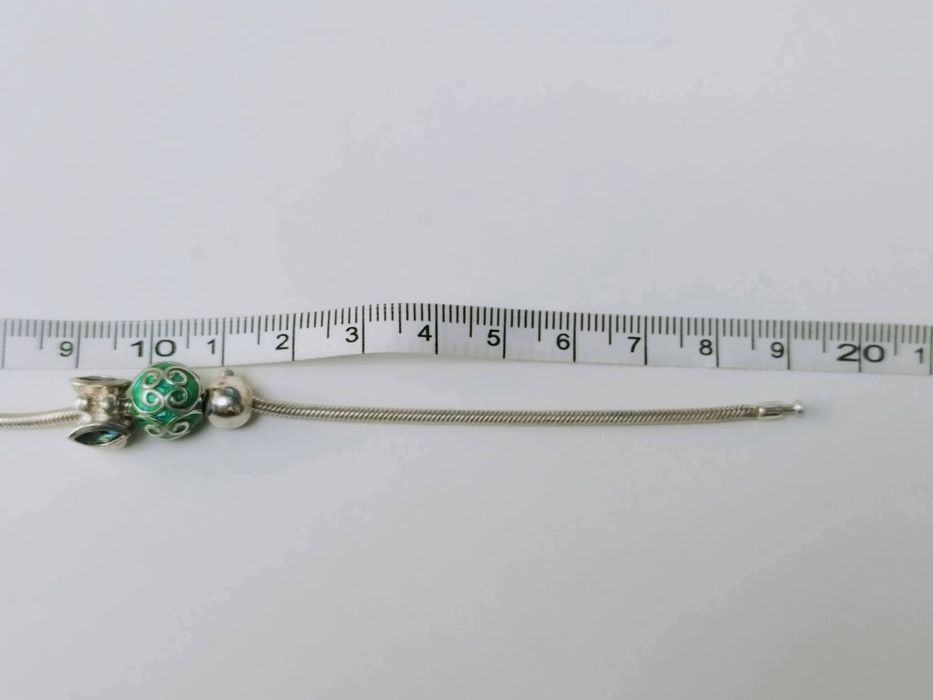 Bratara veche din argint de 925 si charms, SPINNING, HHN, copii