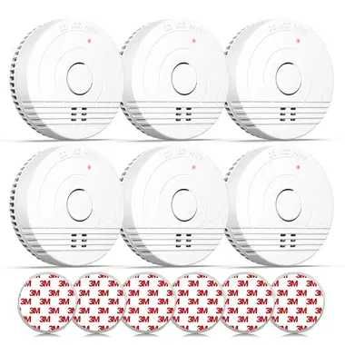 Kit 6buc Detector fum cu baterie Andyssey GS536GC,senzor optic,sigilat