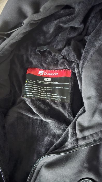 DR.PREPARE Hanorac încălzit Unisex, Hanorac ultra-gros din pluș cu baterie externă de 16000 mAh, 9 zone de încălzire, încălzire maximă 8 ore