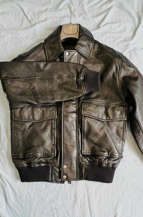 Натуральная кожаная куртка (черный)