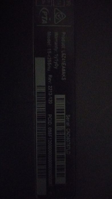 Лаптоп hp 15-r255nu За часи изгорял процесор