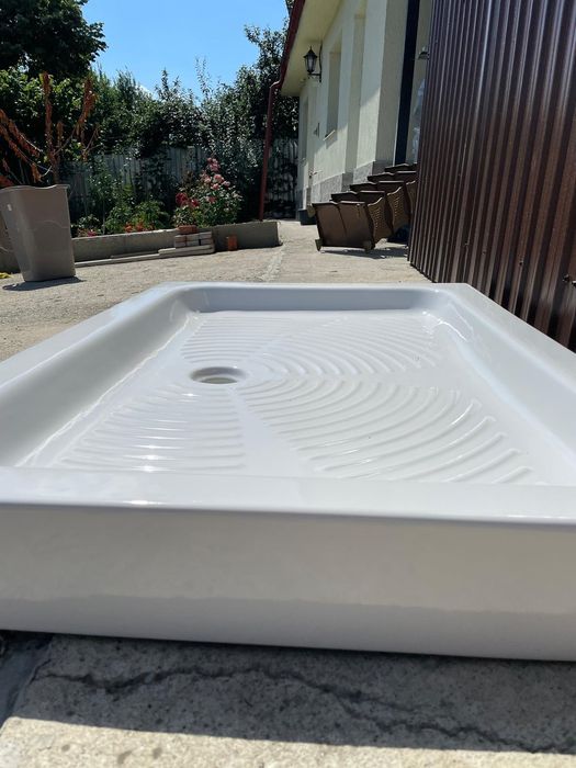 2 x Cădițe Duș Ceramice Premium 120x80 cm – Noi – Antiderapante