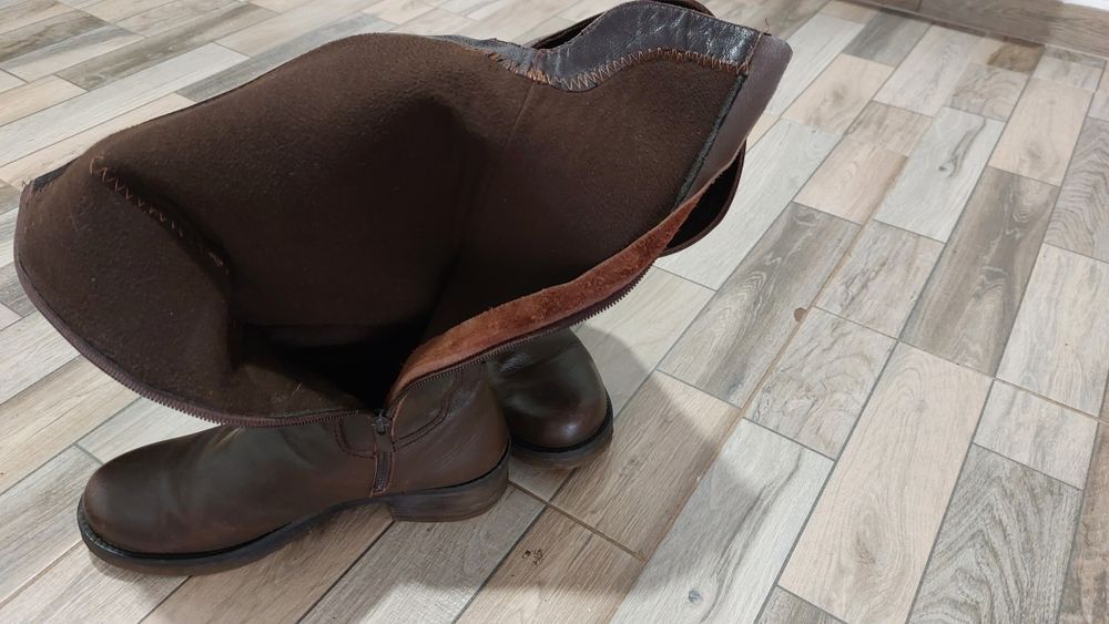 Cizme piele maro dama