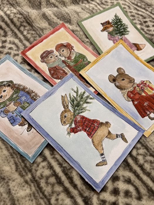 Ръчно рисувани картички