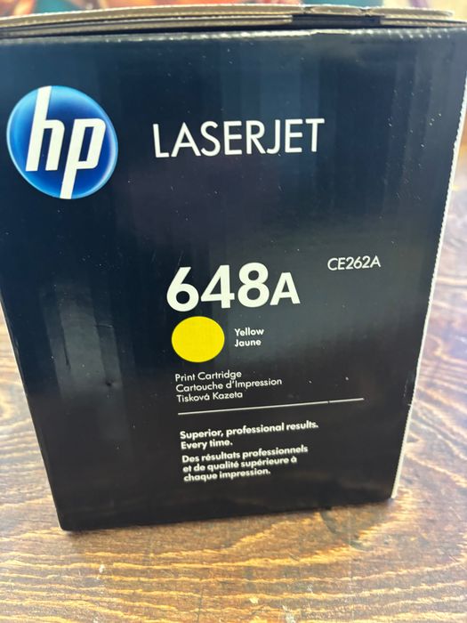 Жълт патрон за принтер hp laserjet 648a