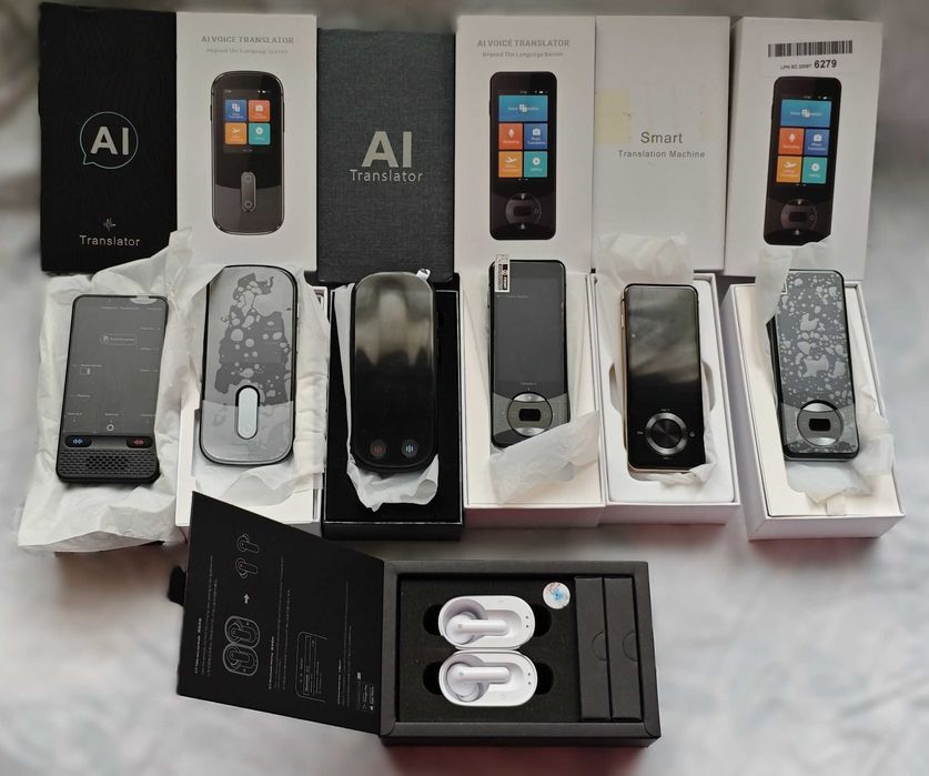 преводач AI W10, 137+ езика, 11 офлайн, 3'' сензорен екран