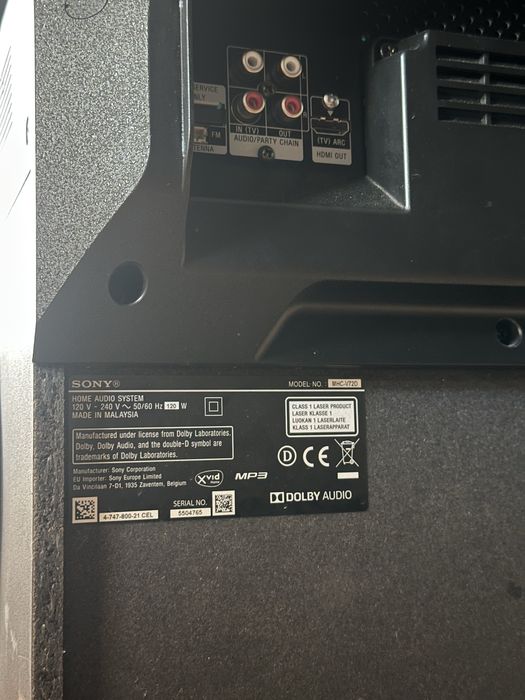 Колона Sony MHC-V72D