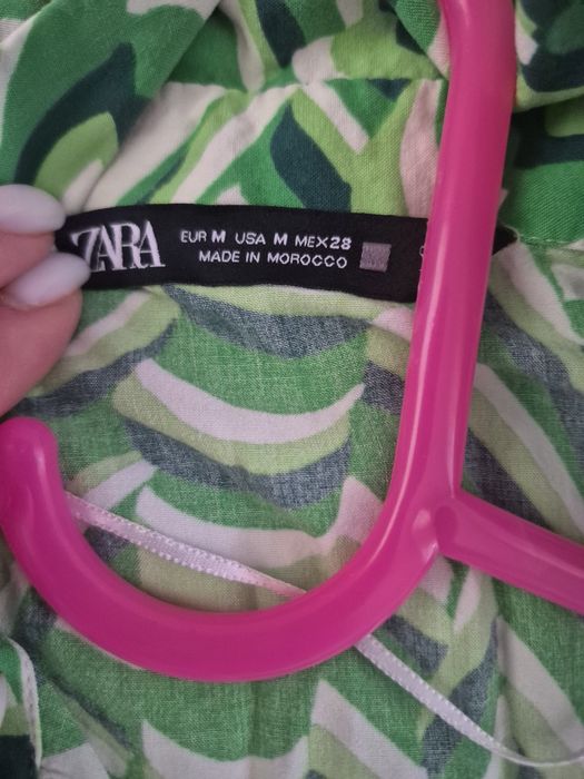 Зелена рокля Zara,рокля на сърца really