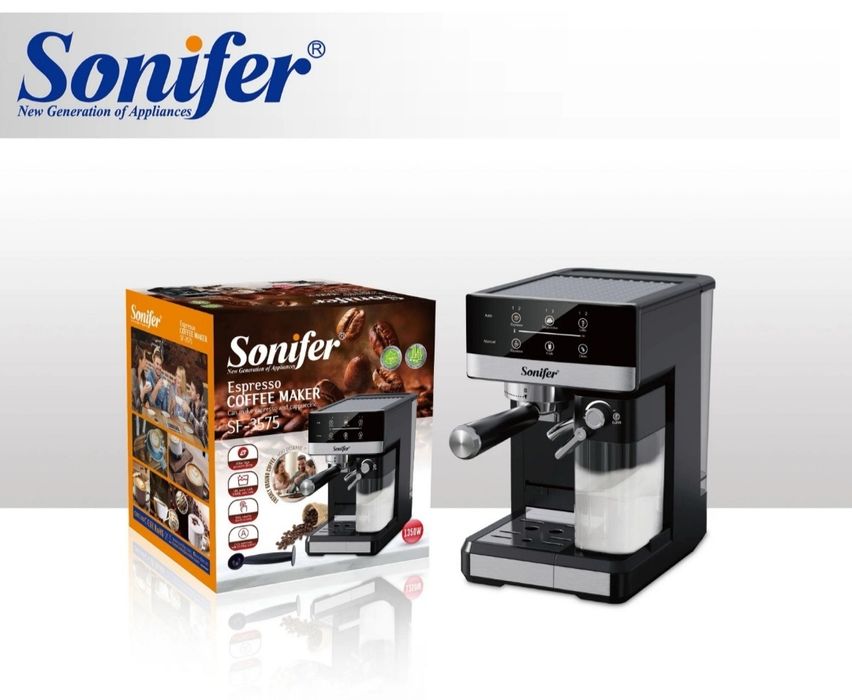 Новая кофемашина Sonifer SF 3575 Cappuccino Espresso Latte Сенсорный!