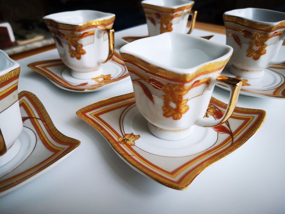 Позлатен комплект за кафе