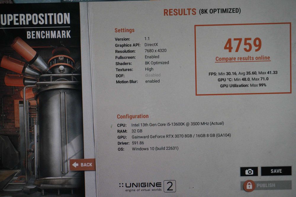 RTX 3070 8GB Gainward Phoenix GS GPU Nvidia видеокарта/ вкл. ДДС