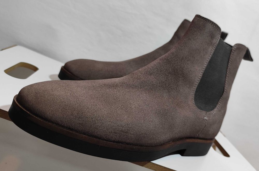 Ghete chelsea 40 40.5 plain toe ZIGN piele naturala moale