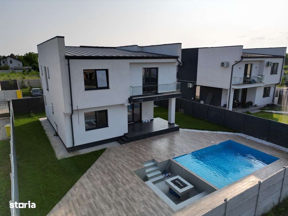 Vilă de vânzare individuală - piscină Berceni – 4 camere, teren 450 mp
