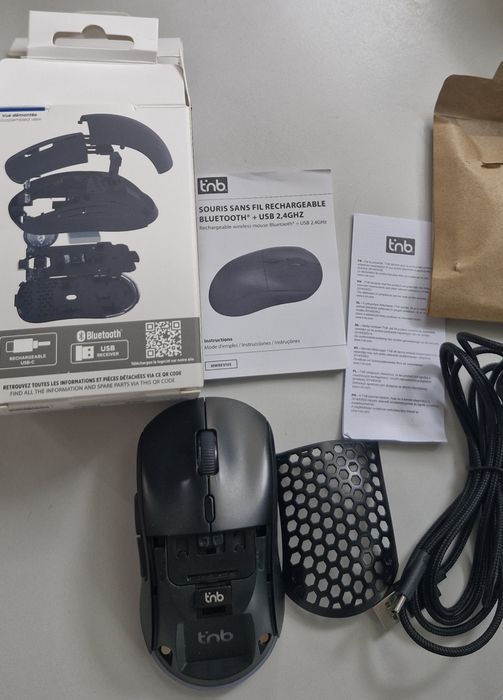 Mouse  reparabil-reîncărcabil model/referință T’nB Revive MWREVIVE, negru