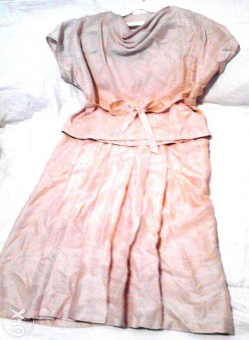 Deux piece retro vintage original matase nat- costumas 1970's