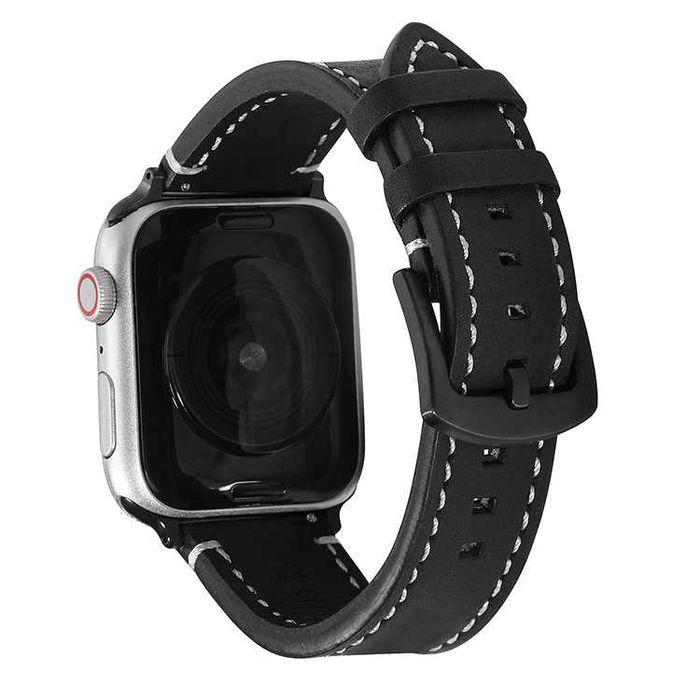 Кожена каишка с шев Apple Watch 7/8/9/10/SE 38/40/41/42/44/45/46