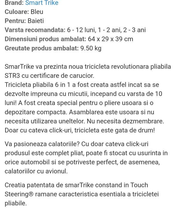 Tricicleta 6 în 1