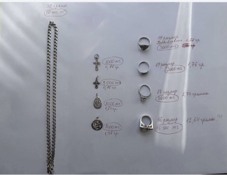Серебро цепочка кулон кольцо