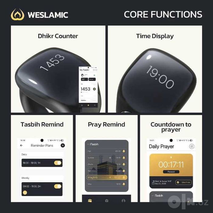 Smart Zikr Ring WESLAMIC iTasbih Salam+