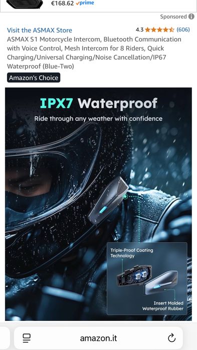 Asmax S1, dual pack moto Intercom, mesh ( 10 rideri ), sigilat, OCAZIE