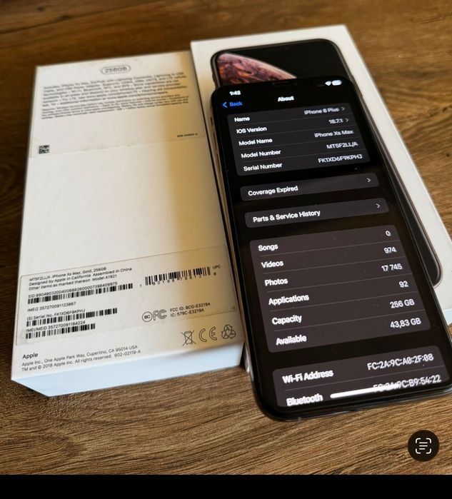 Vând iPhone XS Max 256 GB