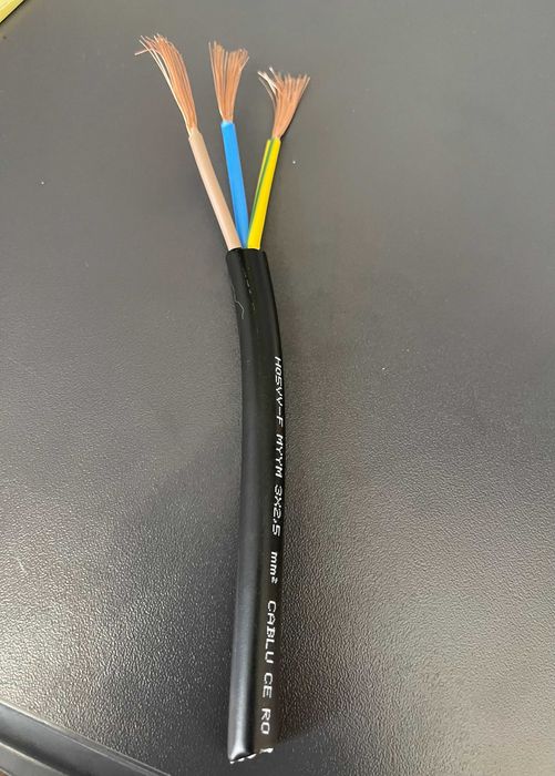 Cablu 3x2.5 electric MYYM litat alb – ignifug, FACTURA, GARANTIE