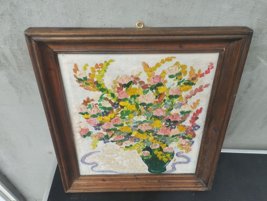 Маслена картина с подпис 1992 Ема Йончева