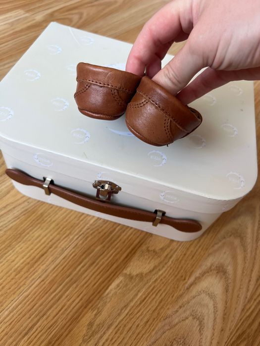 Бебешки буйки Ralph Lauren естествена кожа size 16/7.5 см кожени лоуфъри за бебето
