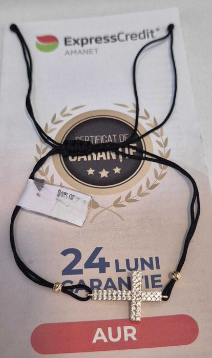 Bratara cu snur si aur (AG32 B12243.1-ag42) 2ANI GARANTIE!