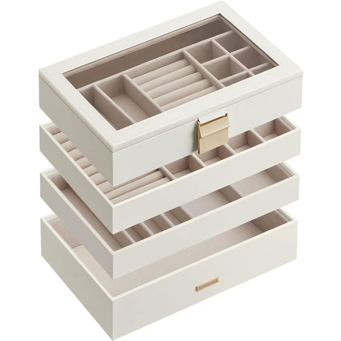 Cutie de bijuterii cu 4 nivele detasabile